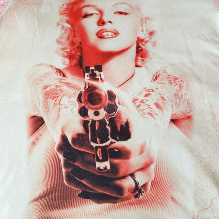 T-shirt z  realną grafiką Merlin Monroe,