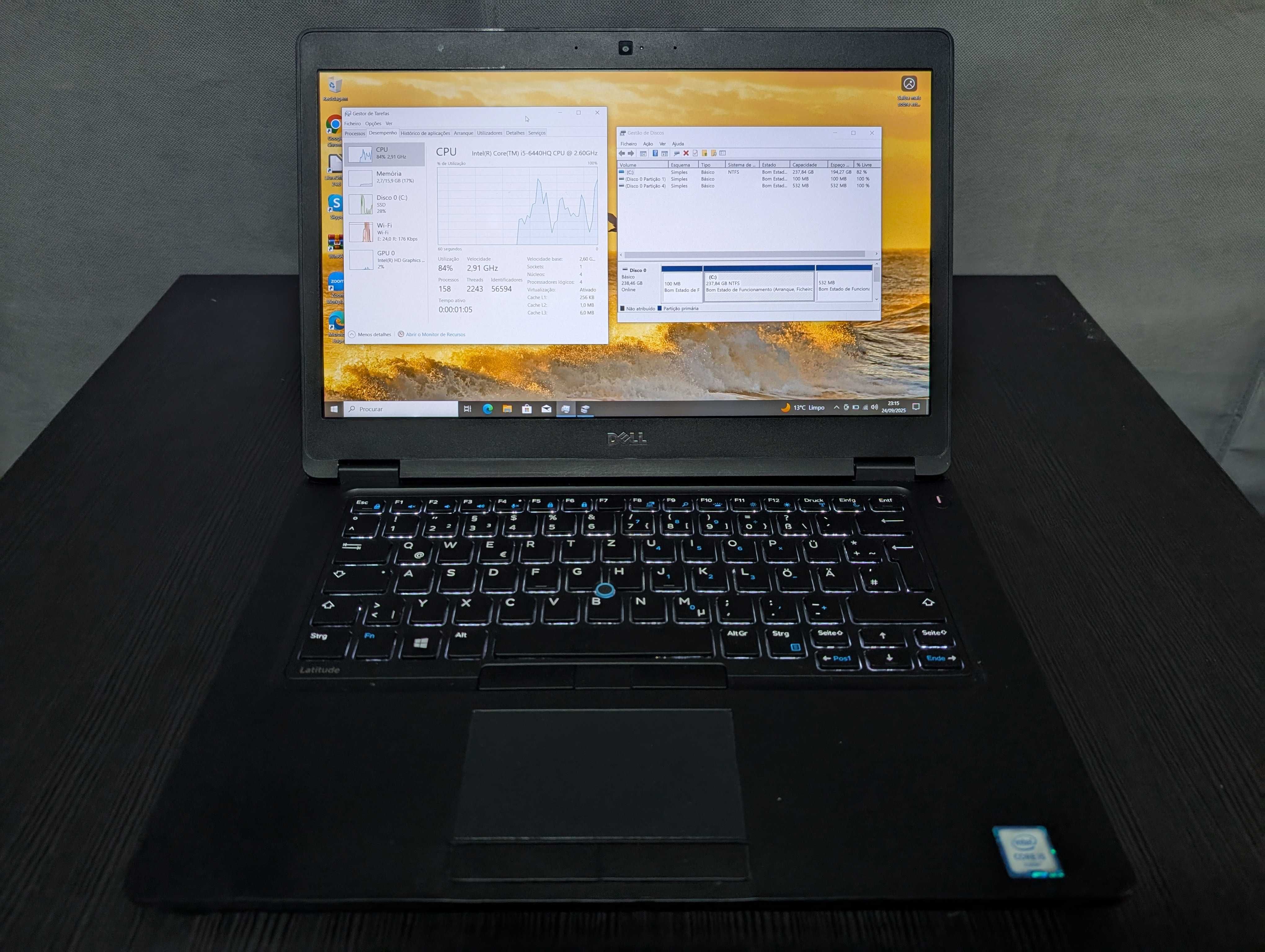Portátil Dell Latitude 5480 I5-6440HQ 16GB 256GB