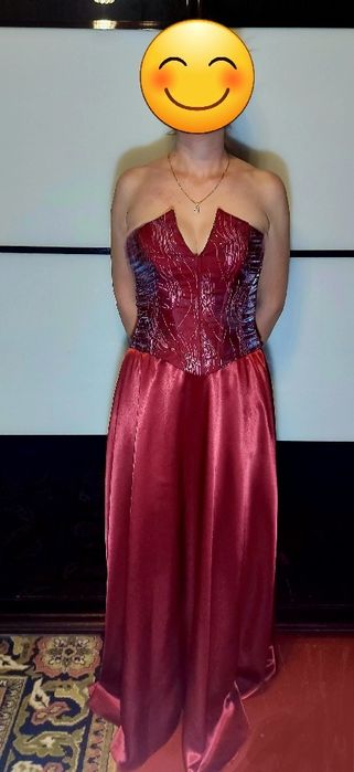 Вечірня, святкова, випускна  бордова сукня (корсет+ спідниця)