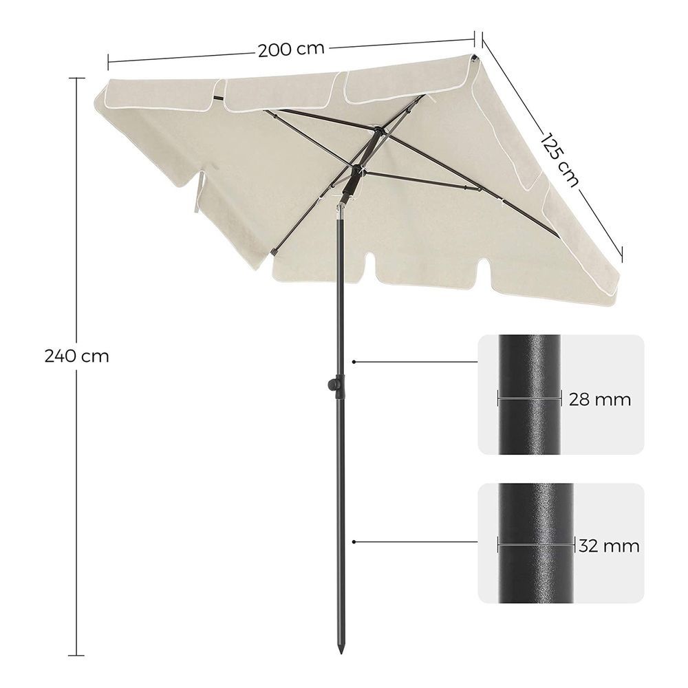 Parasol beżowy 200×125cm,kod533