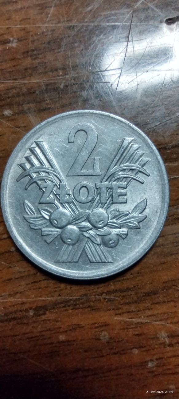 Moneta 2 zł PRL 1970