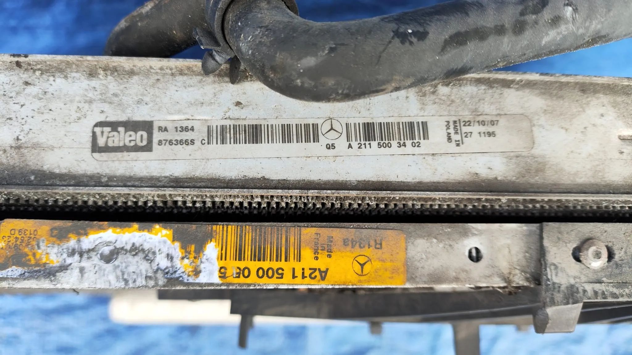 CHŁODNICA WODY KLIMATYZACJI KOMPLET PRZEWÓD WĄŻ RURKA WODY A2115003402 A2115000554 A2115011225 MERCEDES W211 LIFT CLS W219 C219 3.0 3.2 CDI V6 OM642