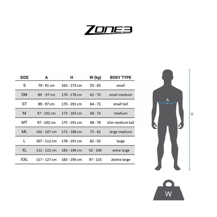 Fato de neopreno Zone3 Agile preto cinzento S