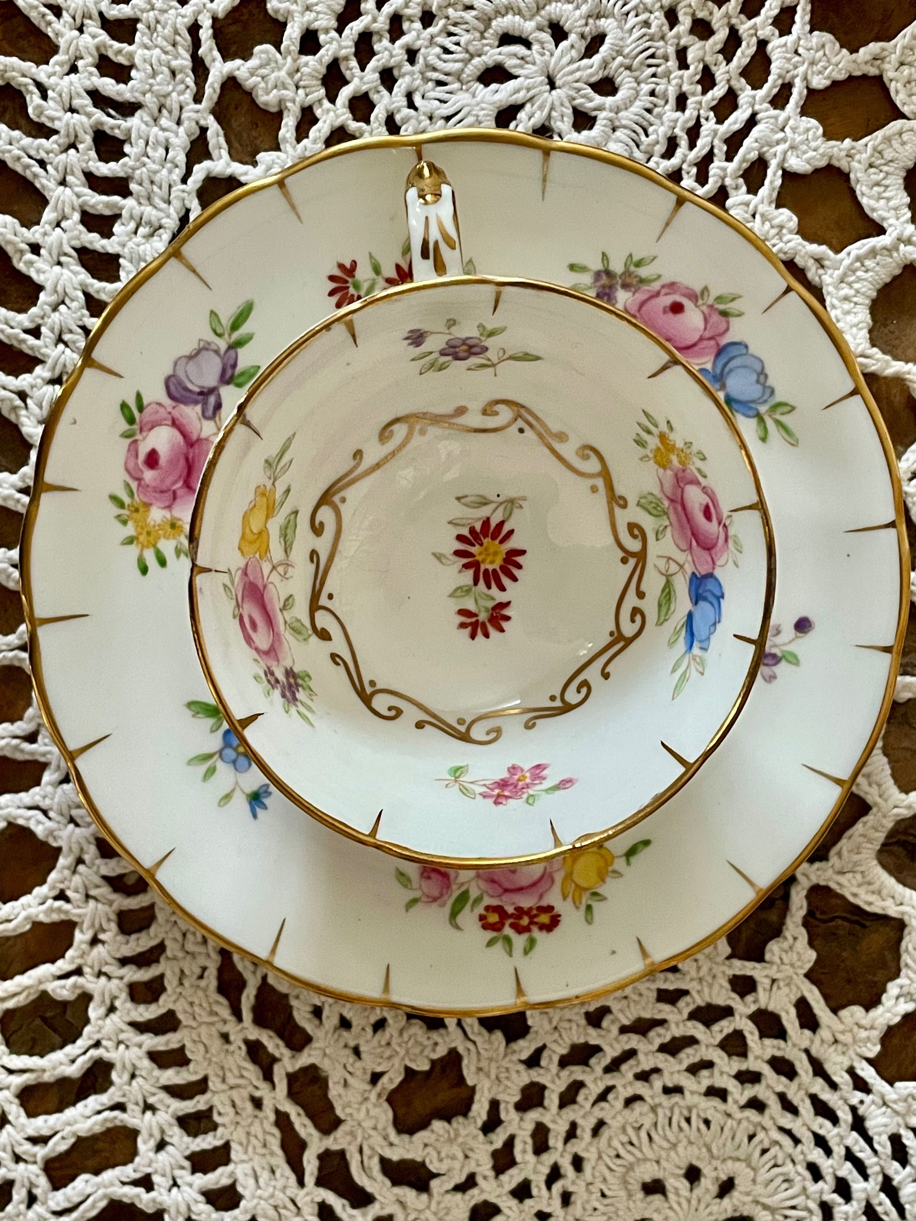 Filiżanka kolekcjonerska Royal Tuscan, ręcznie malowana 1947+
