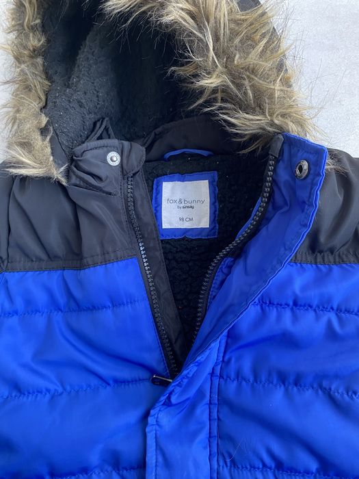 Kurtka płaszcz dziecięcy ocieplany z meszkiem pikowany