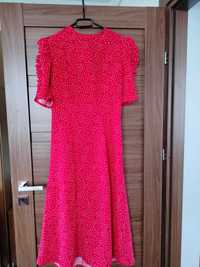 Sukienka czerwona z białymi kropkami w rozmiarze L 40