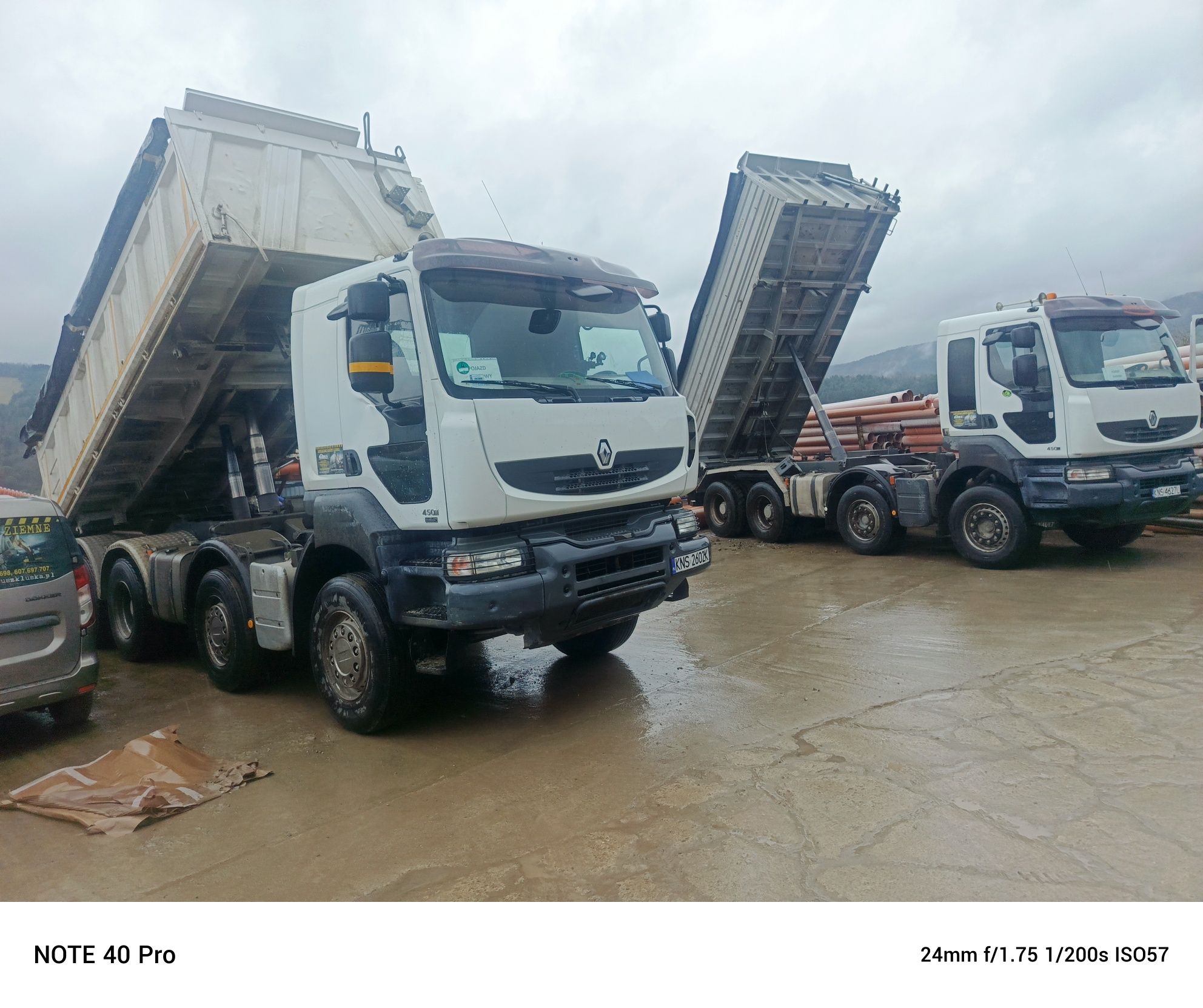 Renault kerax 8x4 hydroburta kiper Miller 2szt
