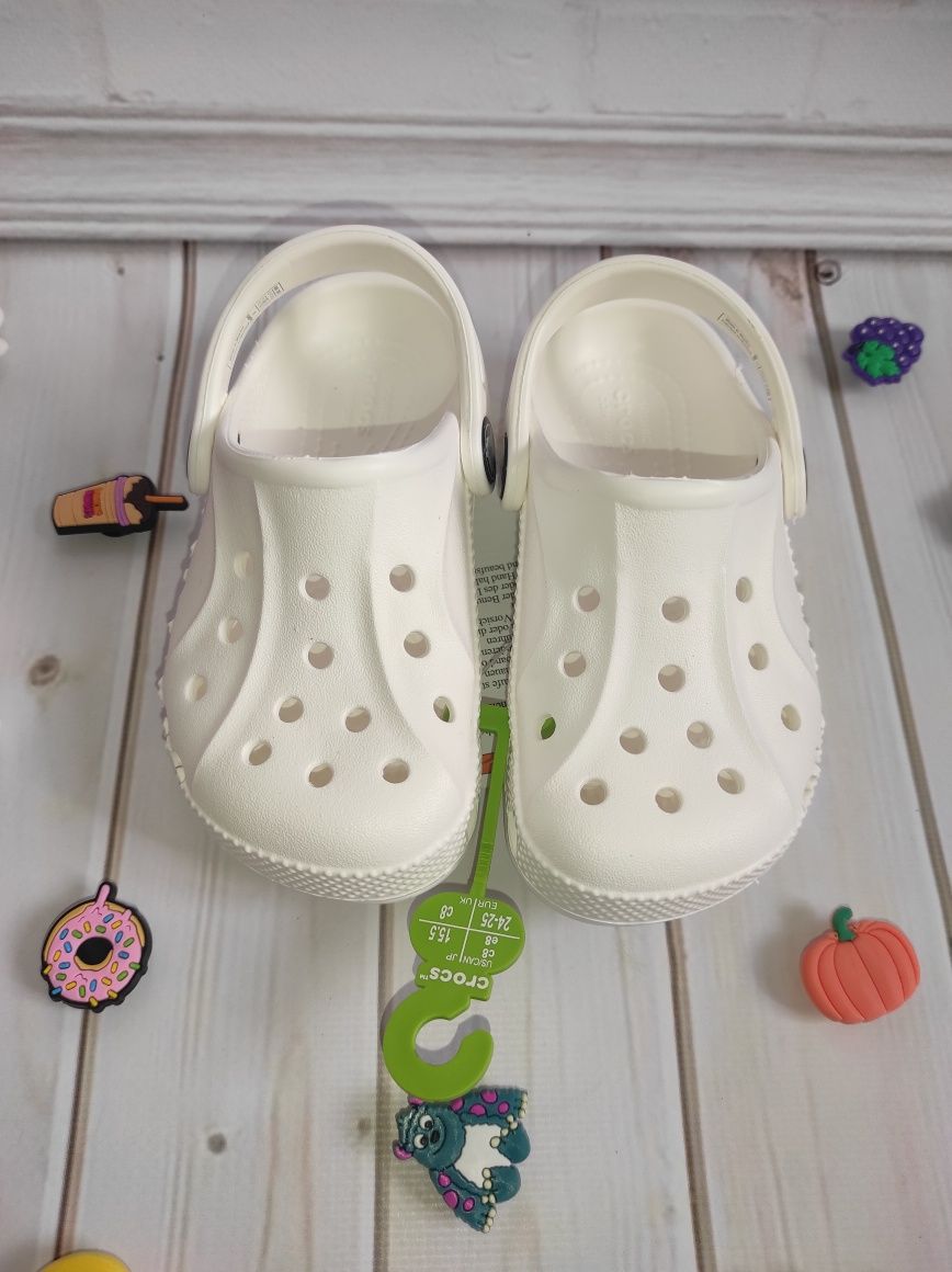 Сабо Crocs baya classic білі С6,С8, 22,23,24,25