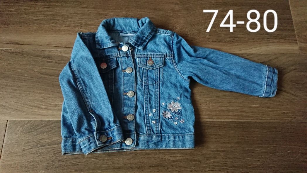 Kurtki jeans dla dziewczynki 74-116
