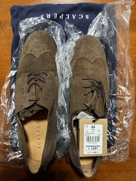 Sapatos novos com etiqueta scalpers castanhos tamanho 44 eur
