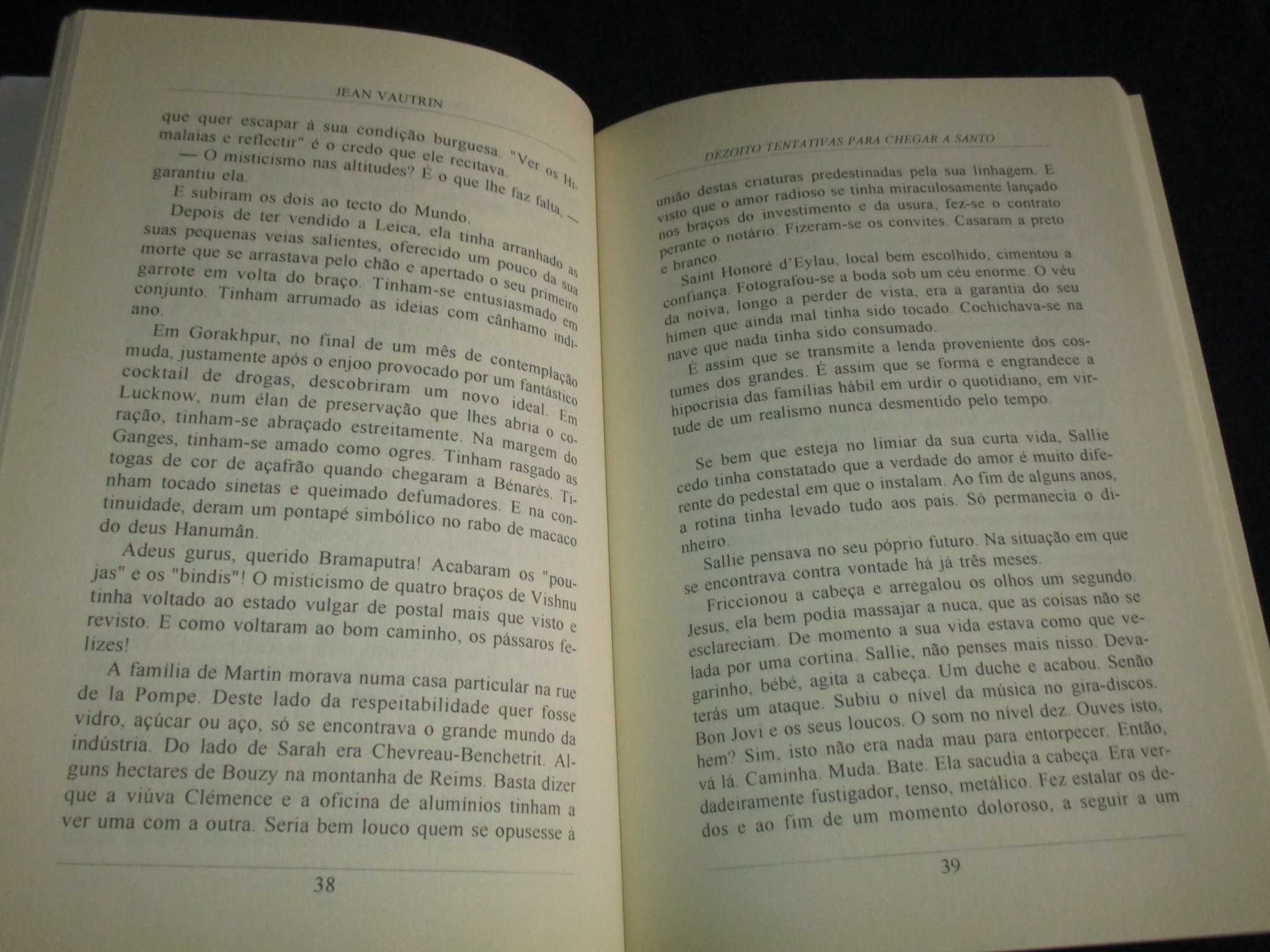 Livro Dezoito Tentativas para chegar a Santo Jean Vautrin