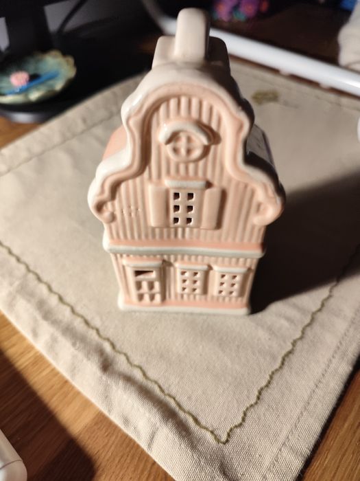 Ceramiczny domek świecący / lampka / lampionik