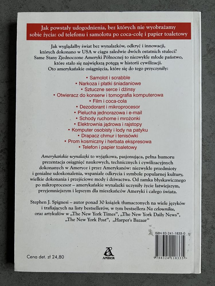 Amerykańskie Wynalazki innowacje gadżety USA Spignesi