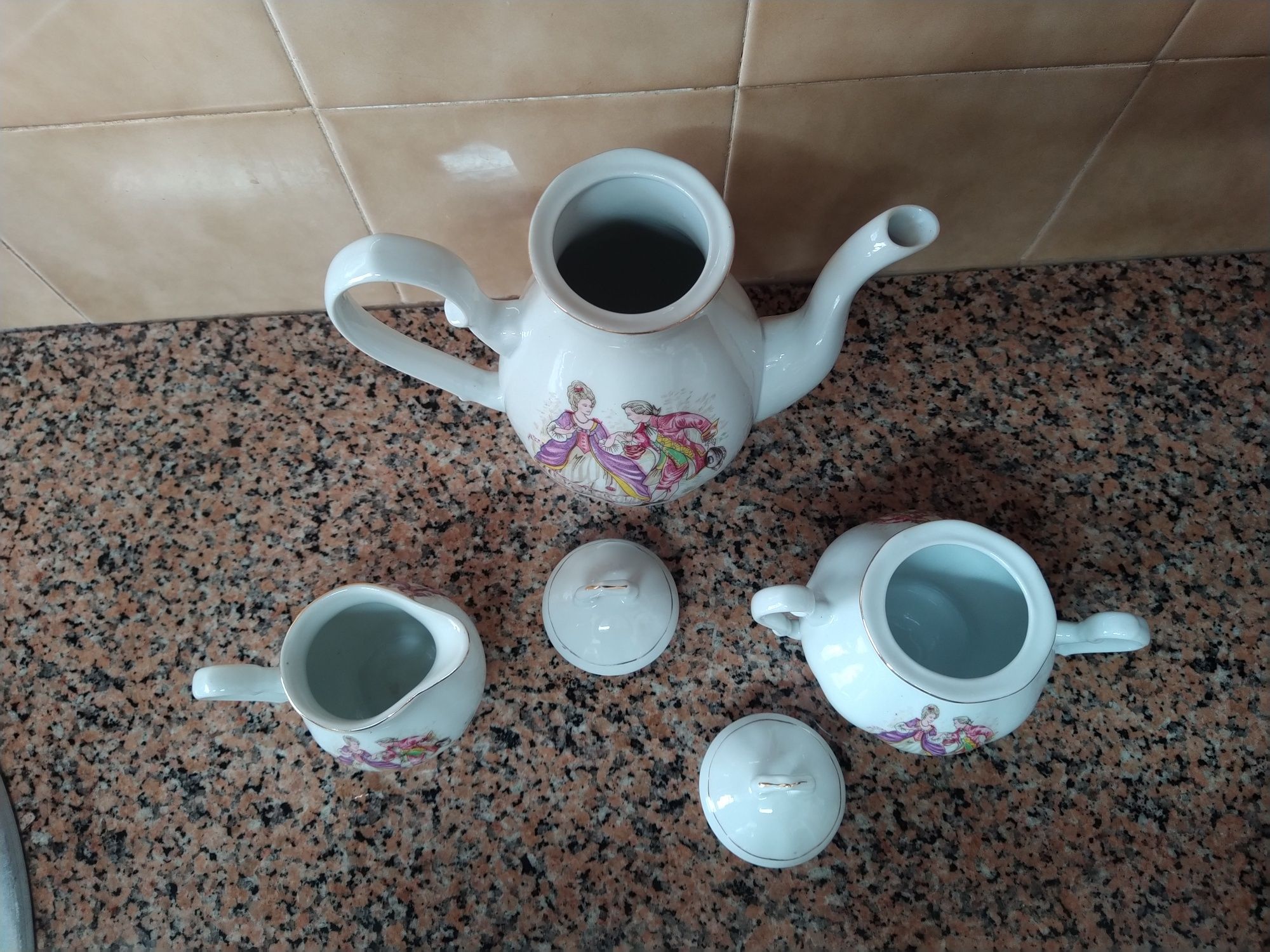 Serviço de café ou chá porcelana casa apartamento vivenda cozinha
