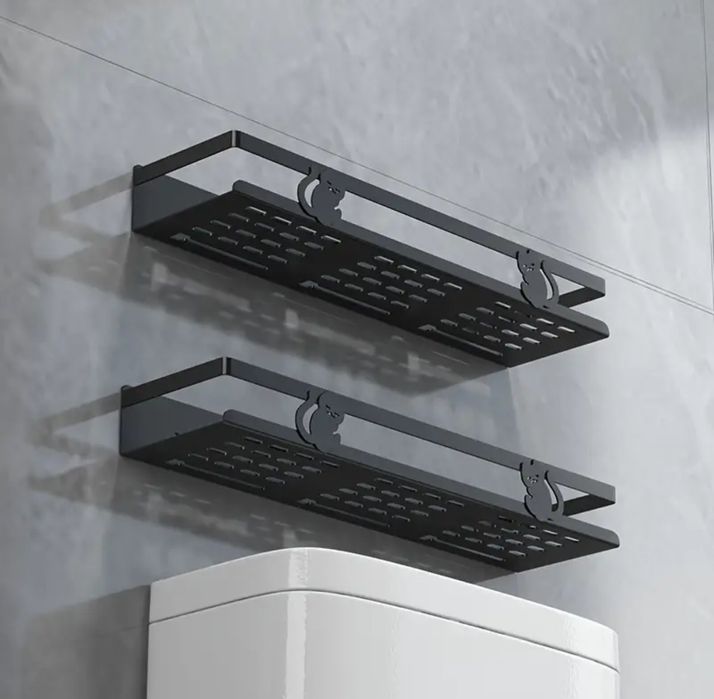 Półka metalowa łazienkowa bez wiercenia kot nowa hit