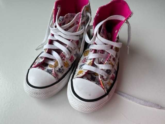 Mega kozackie Oryginalne trampki Converse za kostkę z nadrukiem roz 30