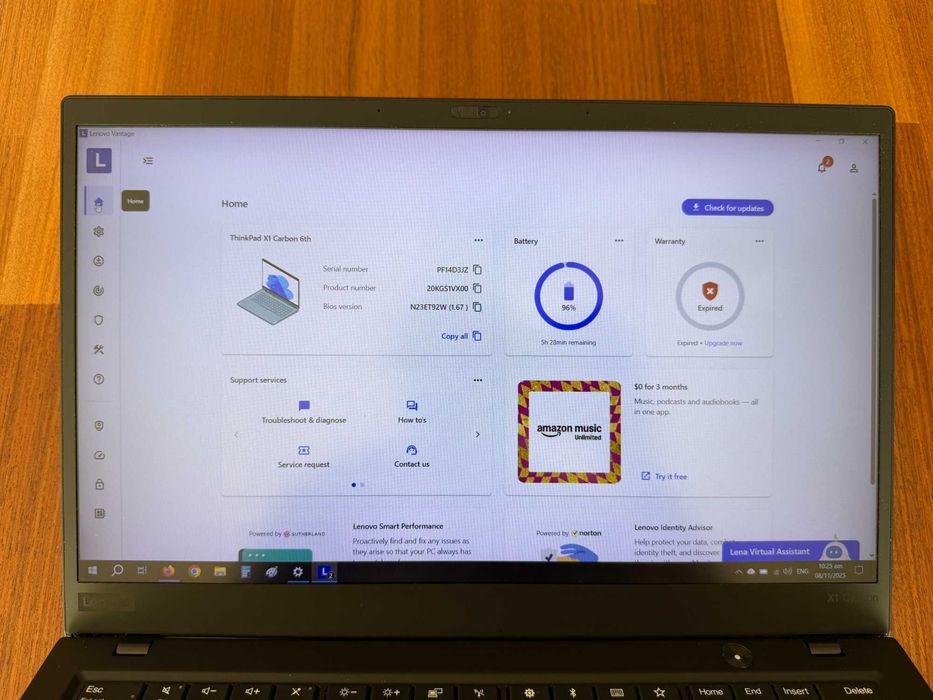 Lenovo ThinkPad X1 Carbon Gen6, US keyboard