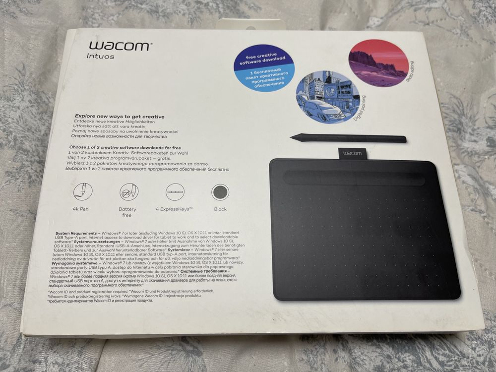 Графический планшет Wacom Intuos S