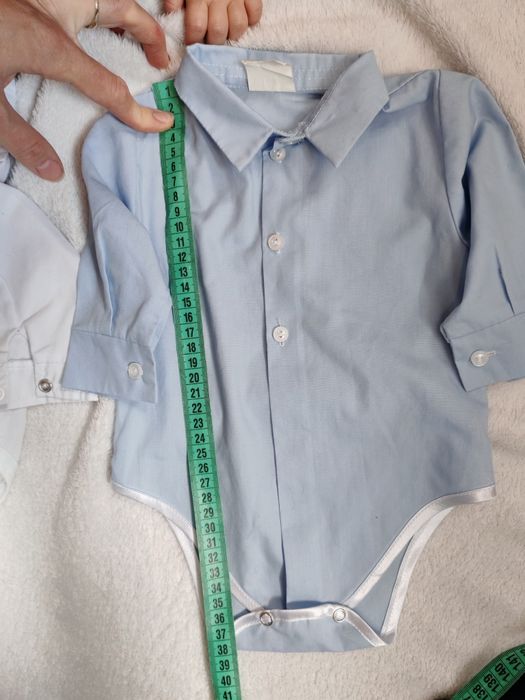 Strój, ubranko do chrztu Świętego, na chrzest, dla chłopczyka, r. 68