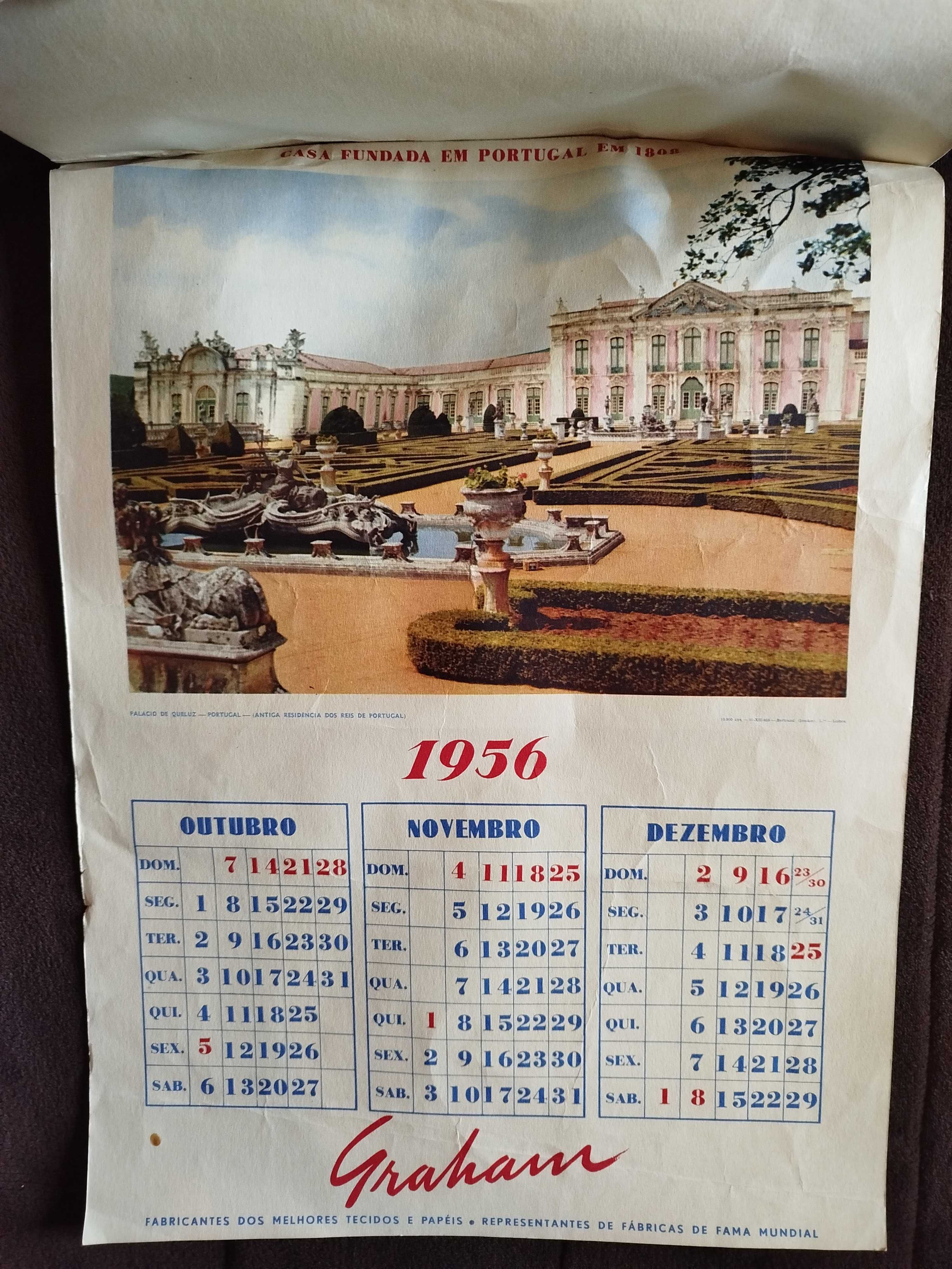 Calendário Graham 1956