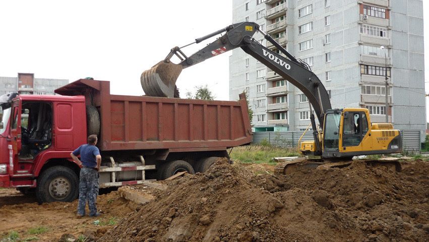 Вывоз земли грунта, вывезти землю, вывоз строймусора, уборка участка