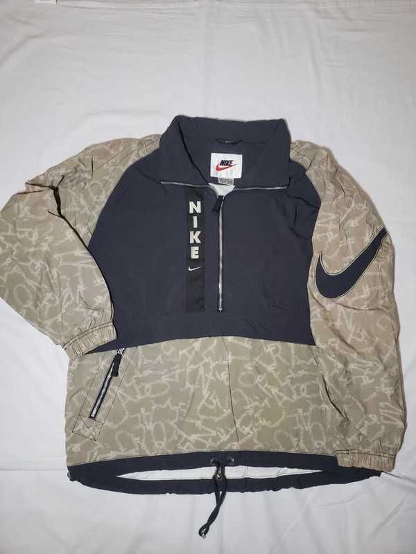 Kurtka Nike Vintage swoosh swag y2k 90's Jacket baggy khaki czarna