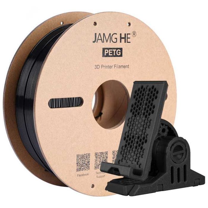 Пластик филамент для 3D печати PETG Jamg He 1 кг Чёрный — 540 грн