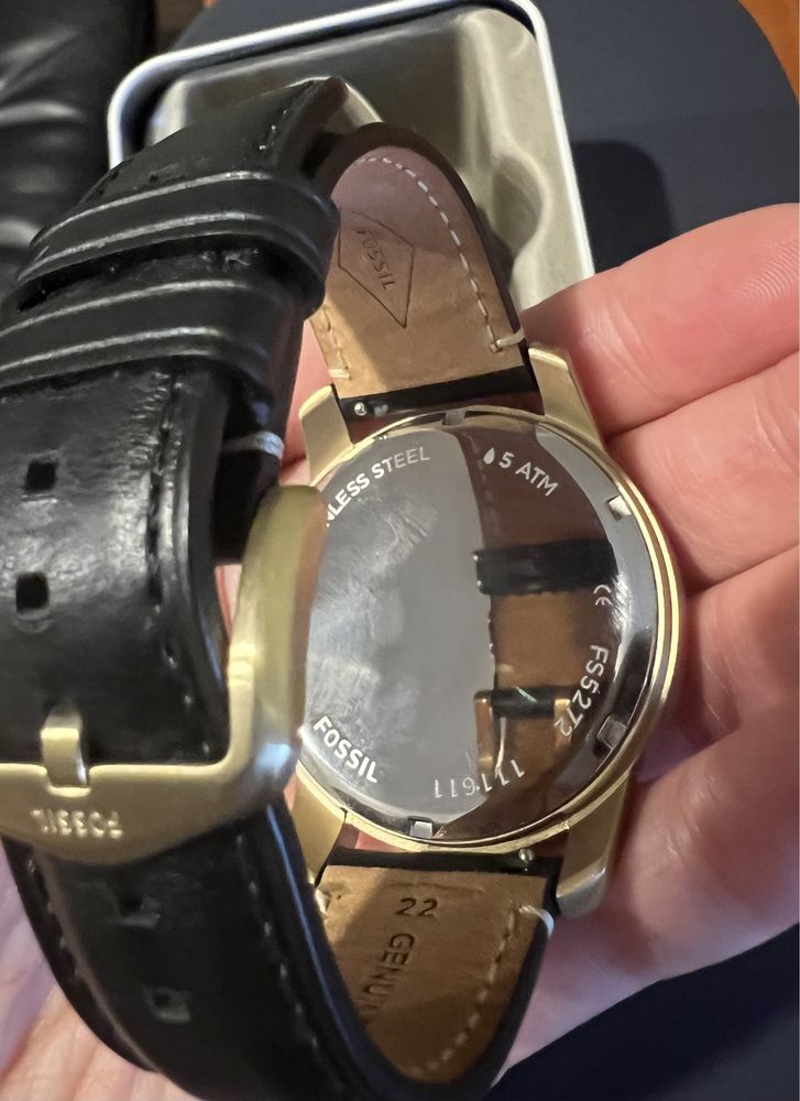 Чоловічий наручний годинник Fossil FS5272 / Чорний ремінець