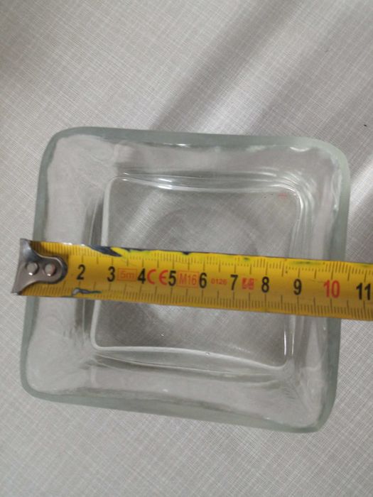 Kwadratowa miseczka grube szkło