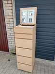 Ikea komoda toaletka malm 6 szuflad z lustrem