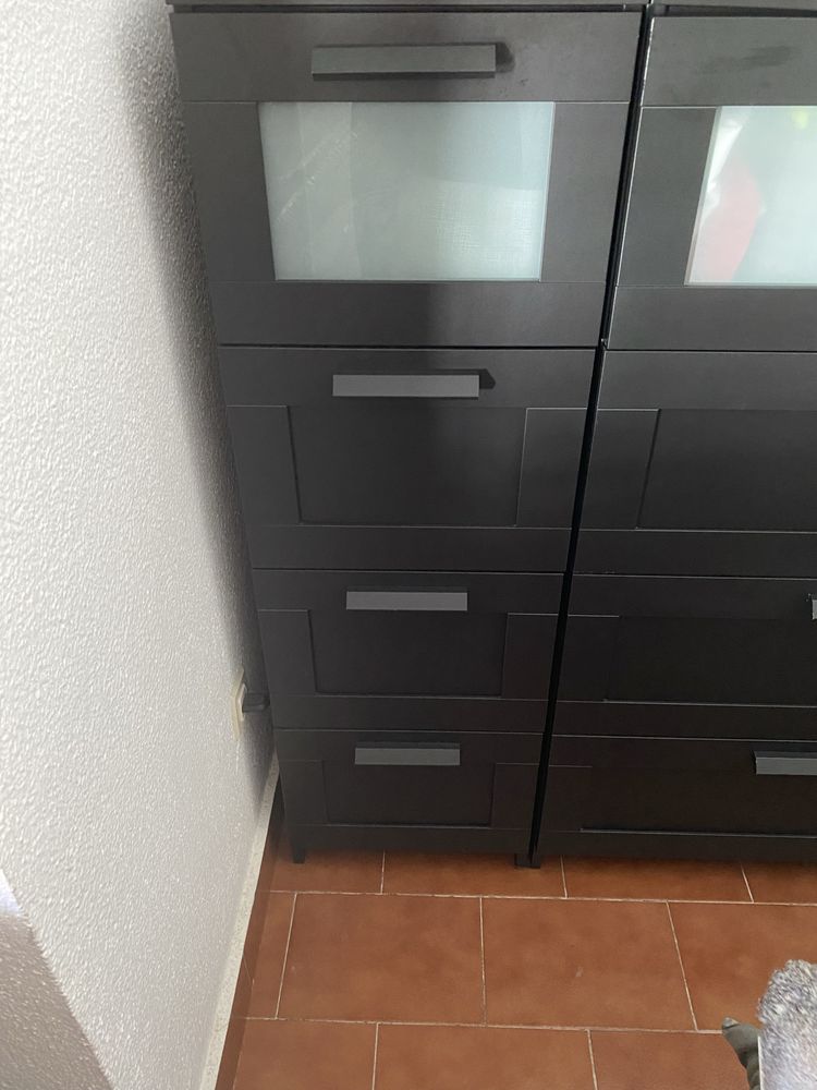 Conjunto quarto ikea Brimnes Preto