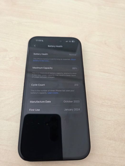 Iphone 15 128gb preto bateria 89%