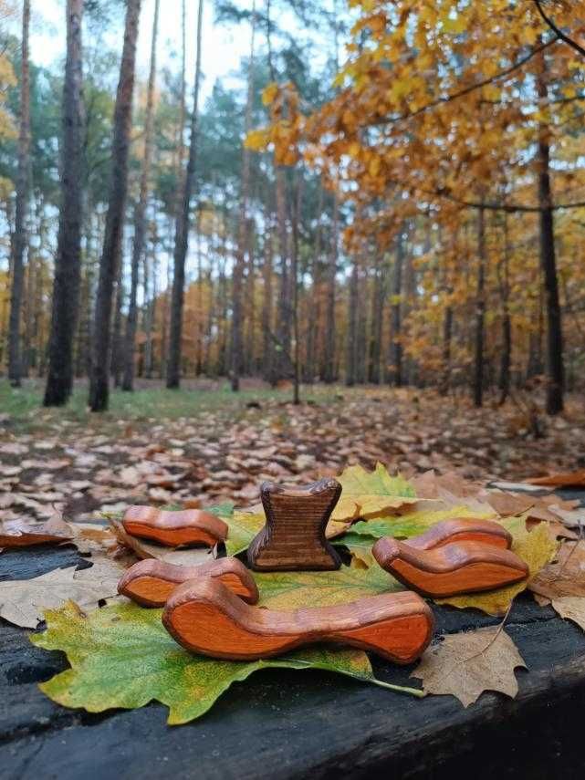 Konstruktor drewniany (układanka klocki), puzzle "Ptak na drzewie"