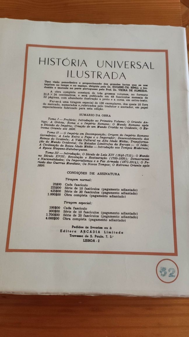 História universal ilustrada - tomo II e III (fascículos)