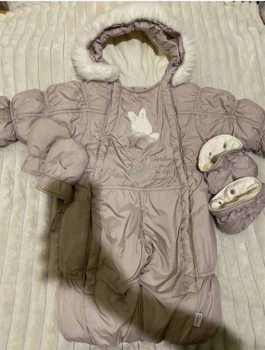 Комбінезон комбез зимовий від garden baby на овчині на дівчинку 74-80