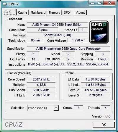 AMD Phenom x4 9850 2.5 ГГц AM2+