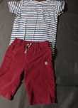 Komplet my basic spodenki i t-shirt rozm 122 128