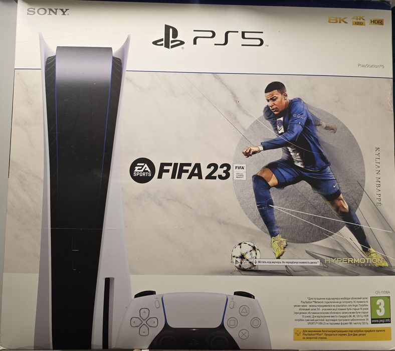 Sony PS5 CFI-1108А. Ігрова приставка з дисководом +2 диски