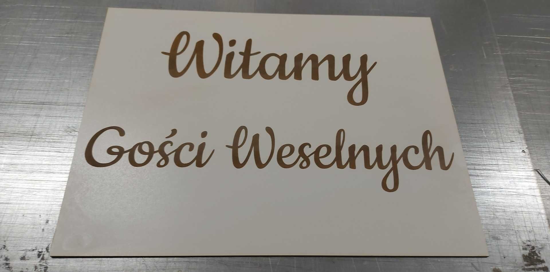 Tabliczka Witamy Gości weselnych 50x37 + tablice rejest