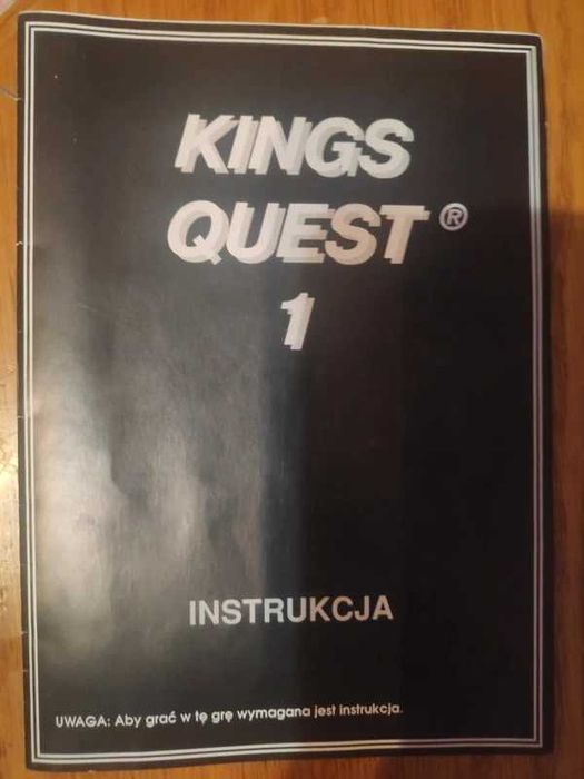 Instrukcja do gry Kings Quest 1 PC Kolekcjonerska retro 1984