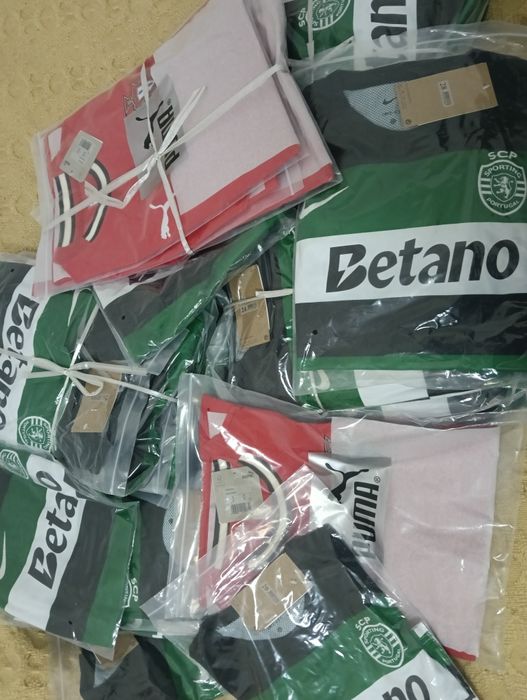Uniformes do Sporting e seleção nacional