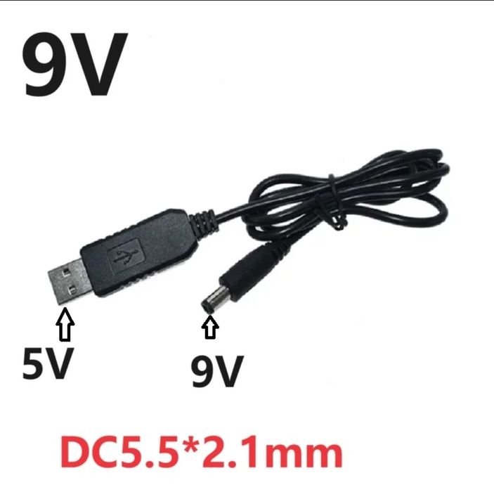 ІНТЕРНЕТ БЕЗ СВІТЛА кабель для живлення роутера від power bank 9V>12V