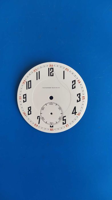 Tavannes Wath co,porcelanowa tarcza,zegarek kieszonkowy,antyk
