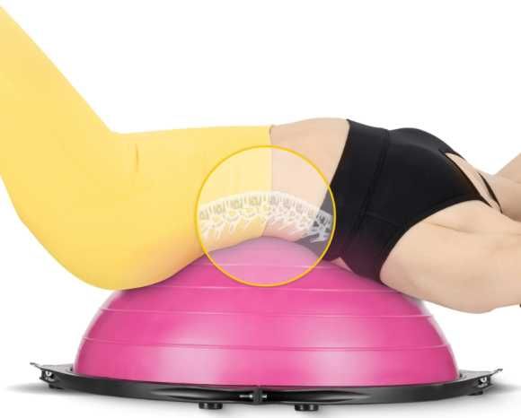 Półpiłka Piłka do balansowania 4fizjo Balance Ball 60cm 4FIZJO POMPKA