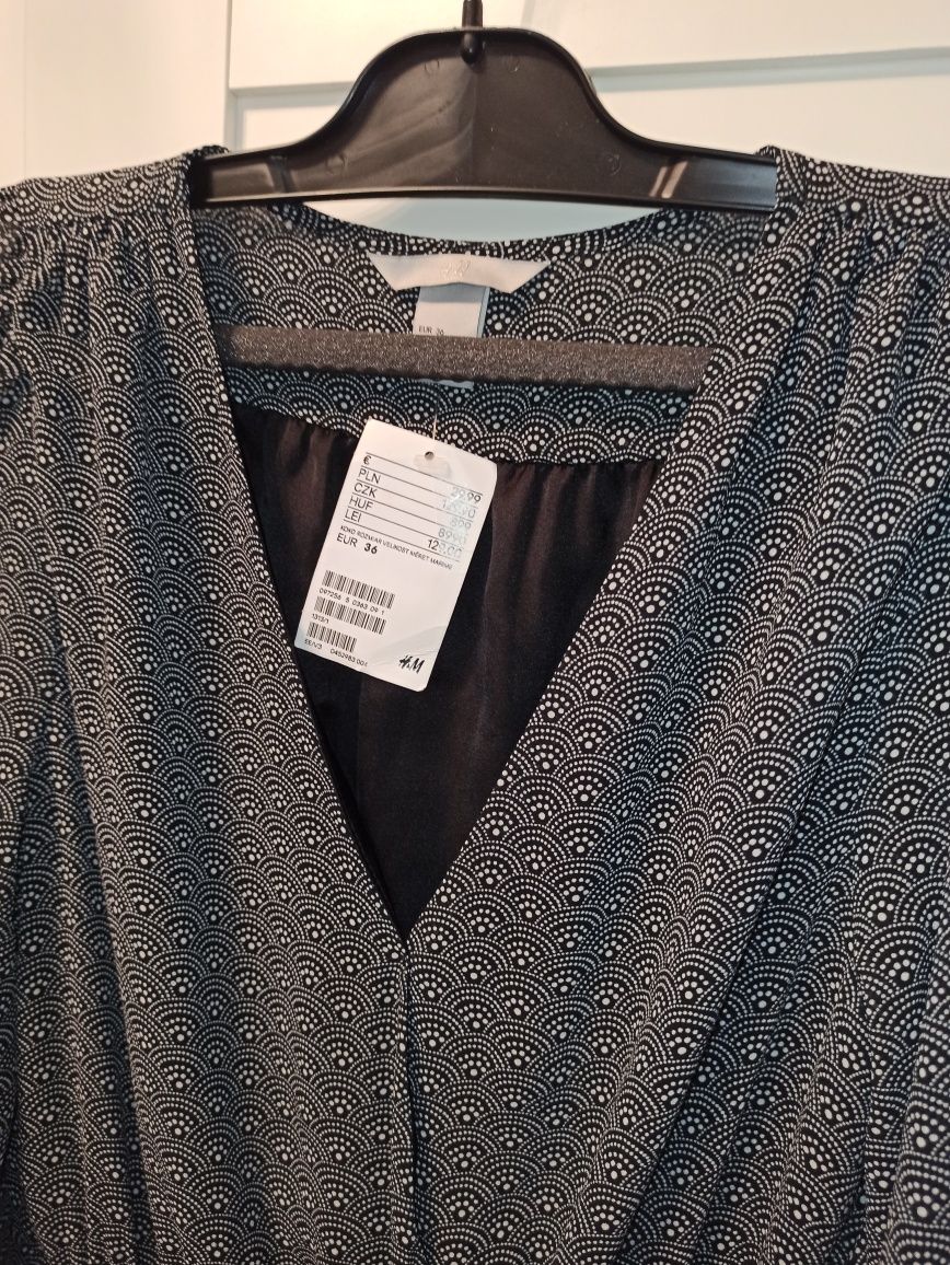 H&M śliczna kobieca sukienka w delikatny wzorek