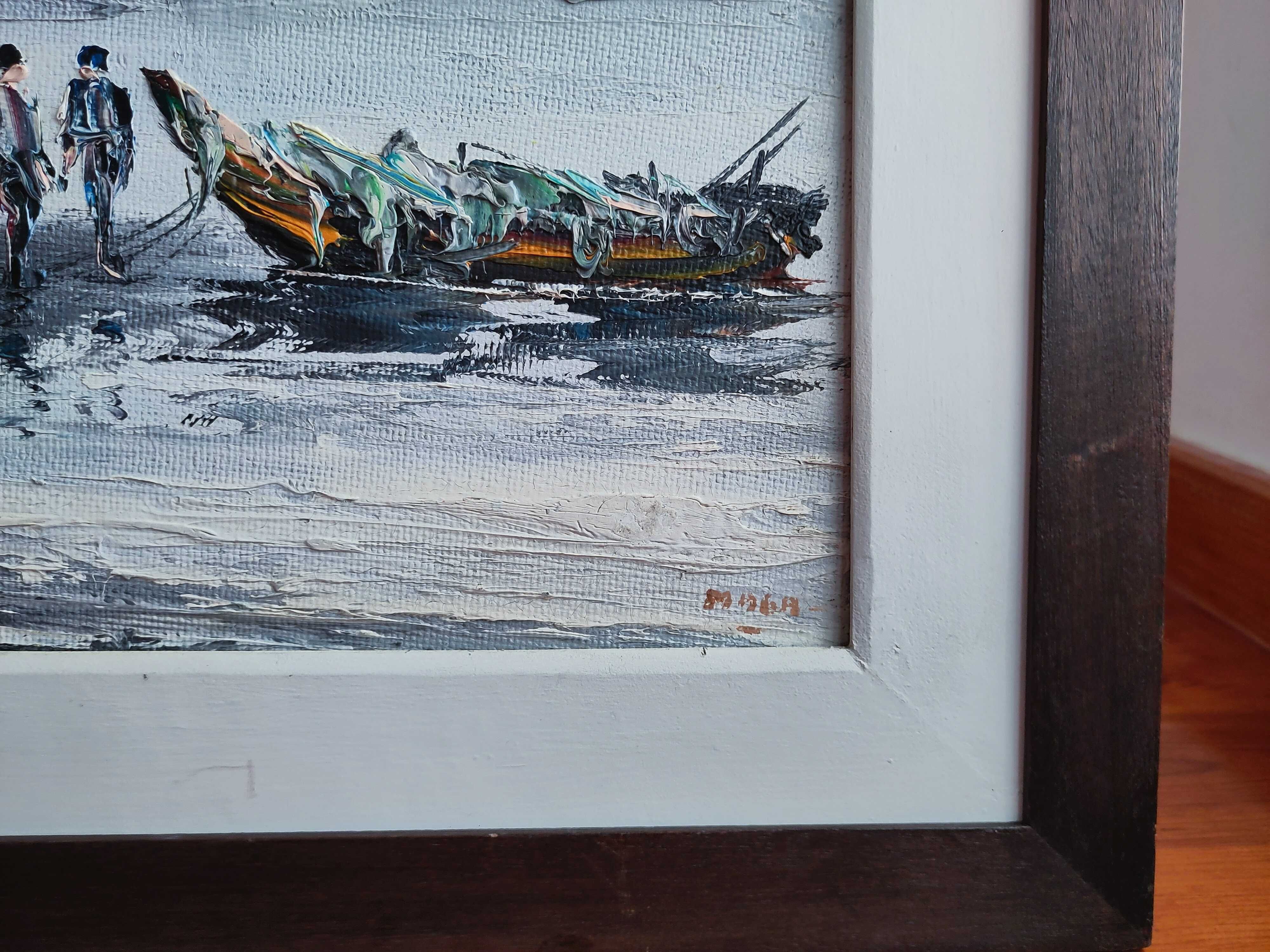 Pintura a óleo – Porto de pesca