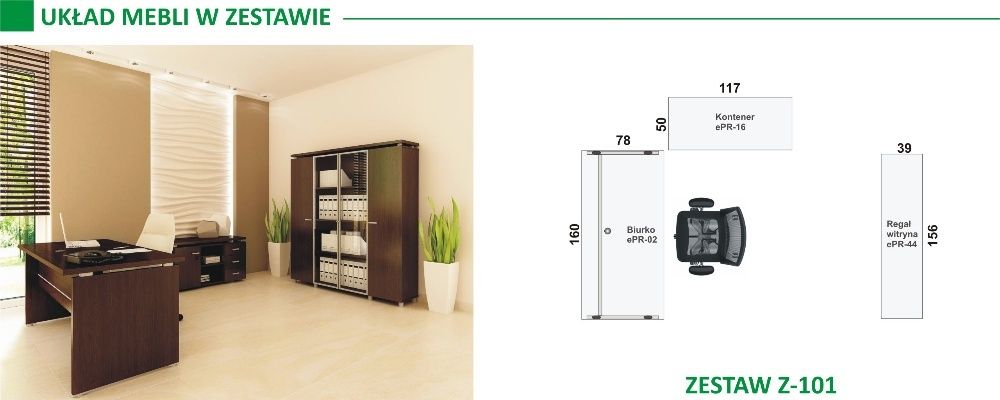 Zestaw mebli biurowych od producenta, komplet mebli do biura