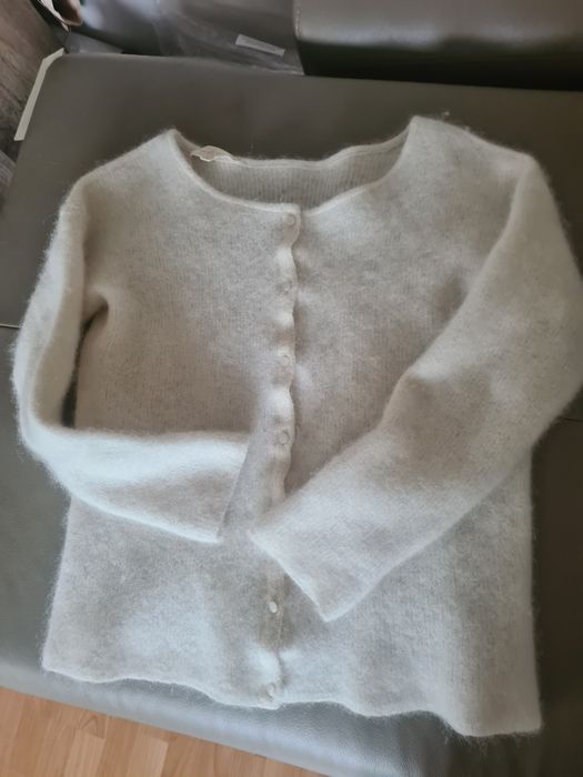 Sezane kremowy sweterek alpaka  gaspard xs / s