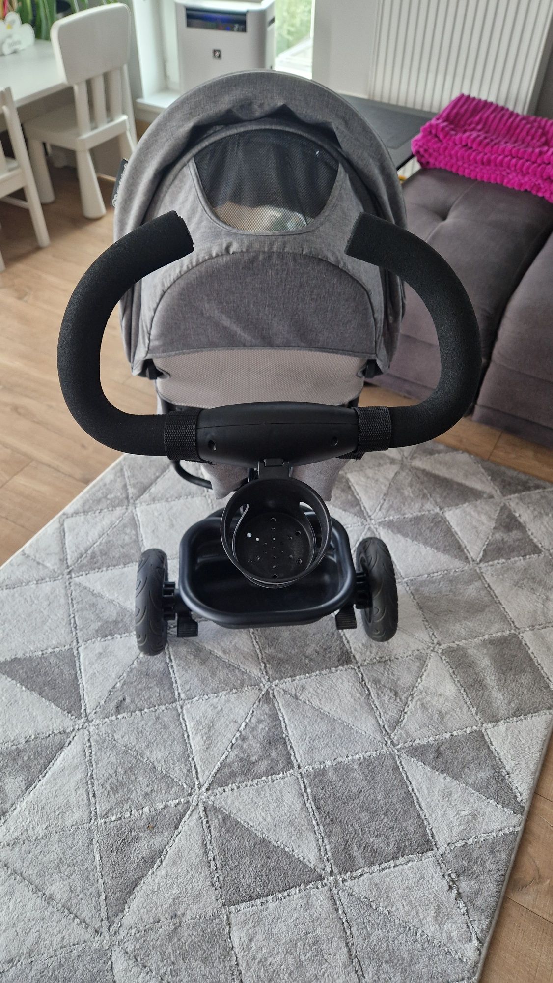 Wózek spacerowy / rowerek trójkołowy 5w1 Kinderkraft Spinstep - szary