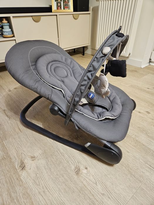 Leżaczek dla niemowląt Chicco Hoopla bujaczek 0-18 kg Moon Grey